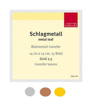 Schlagmetall transfer 14x14cm, 15Blatt