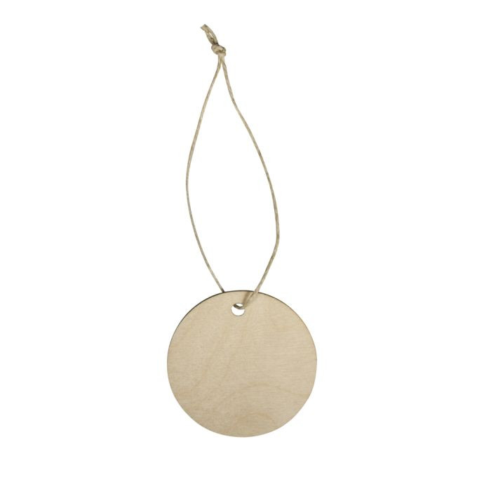 Holz Hänger Scheibe, FSC 100%, 6cm ø 0,3cm, SB-Btl 6Stück, natur