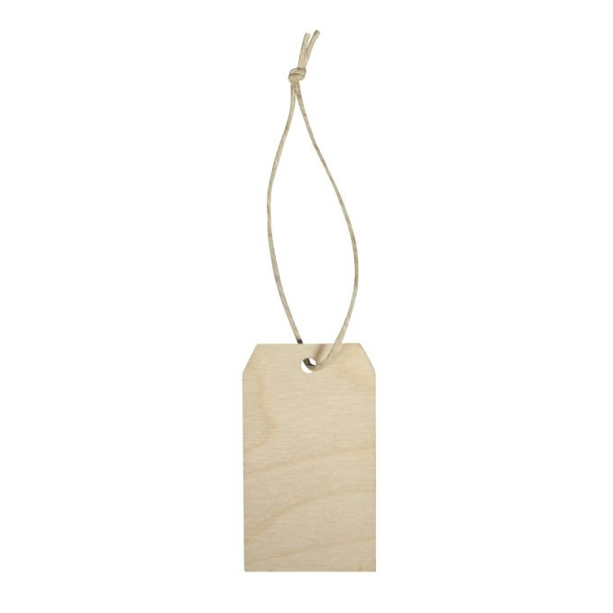 Holz Hänger Tag, FSC 100% 4,5x8x0,3cm, SB-Btl 6Stück, natur