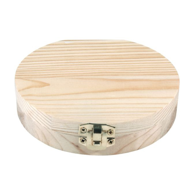 Holzbox f.Milchzähne, FSC 100% 2,7cm, 12cm ø, natur