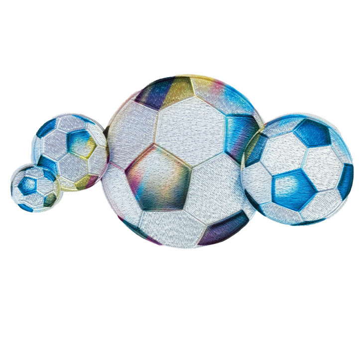 Bügelbild gestickt Fußball ca.15 cm