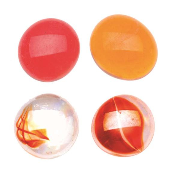 Glasnuggets 200g 20mm mix rot/braun/transparent