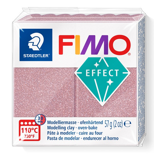 Fimo Effect Modelliermasse 8010-glitter rose