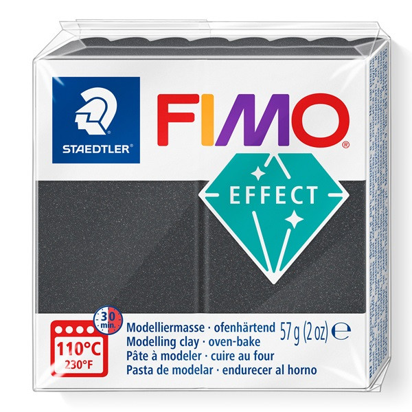Fimo Effect Modelliermasse 8010-metallic stahlgrau