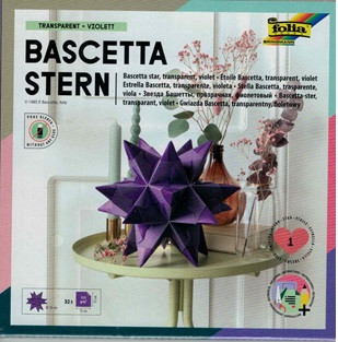 Bascetta Stern 15x15cm, 115g/m², violett Transparent, 32 Blatt