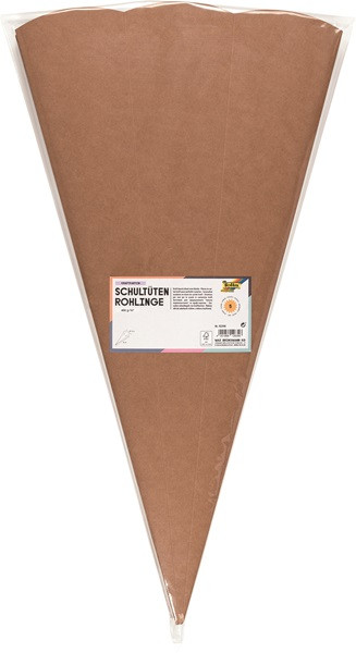 Schultütenrohlinge, stabiler Karton 400g/qm, 6-eckig, 68 cm, Kraftkarton