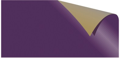 Alu-Doppelfolie violett / gold 50 X 78 cm