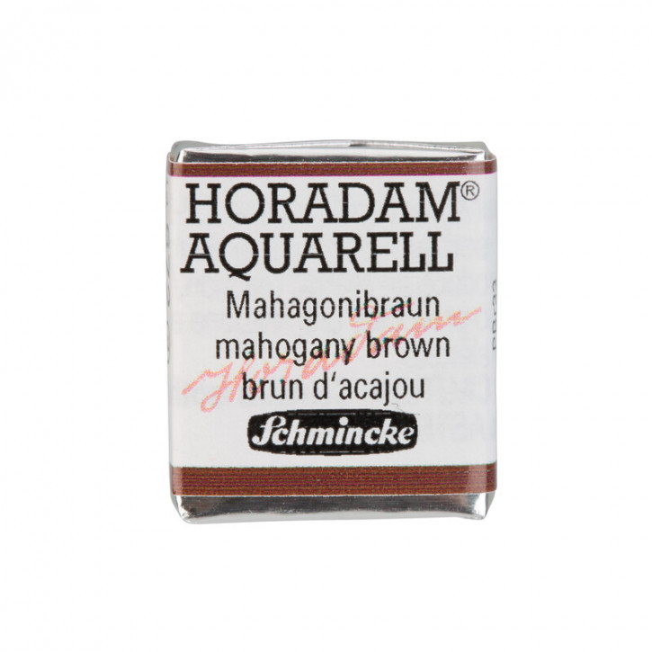 SCHMINCKE HORADAM® Feinste Künstler-Aquarellfarben, Mahagonibraun 672, 1/2 Näpfchen