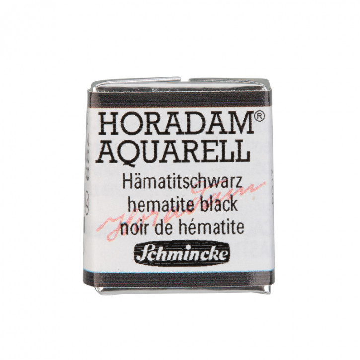 SCHMINCKE HORADAM® Feinste Künstler-Aquarellfarben, Hämatitschwarz 789, 1/2 Näpfchen
