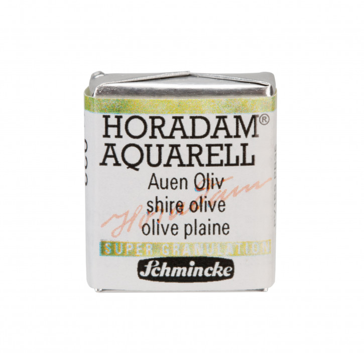SCHMINCKE HORADAM® Granulierend, Feinste Künstler-Aquarellfarben, Auen Oliv 932, 1/2 Näpfchen