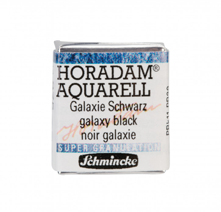 SCHMINCKE HORADAM® Granulierend, Feinste Künstler-Aquarellfarben, Galaxie Schwarz 975, 1/2 Näpfchen