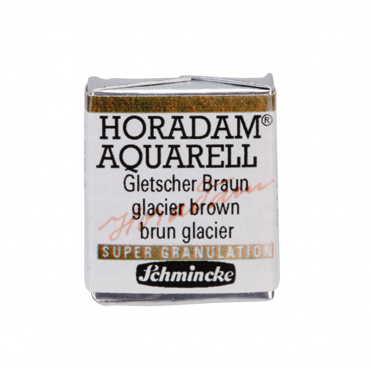 SCHMINCKE HORADAM® Granulierend, Feinste Künstler-Aquarellfarben, Gletscher Braun 964, 1/2 Näpfchen