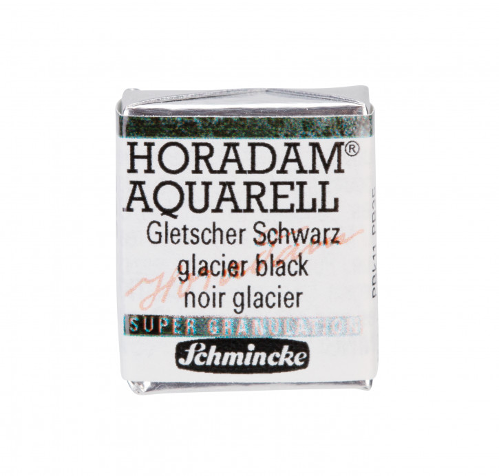 SCHMINCKE HORADAM® Granulierend, Feinste Künstler-Aquarellfarben, Gletscher Schwarz 965, 1/2 Näpfchen