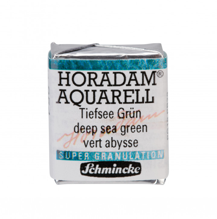 SCHMINCKE HORADAM® Granulierend, Feinste Künstler-Aquarellfarben, Tiefsee Grün 954, 1/2 Näpfchen