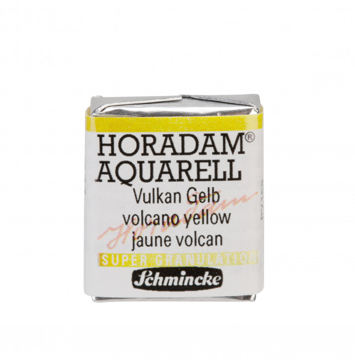 SCHMINCKE HORADAM® Granulierend, Feinste Künstler-Aquarellfarben, Vulkan Gelb 911, 1/2 Näpfchen