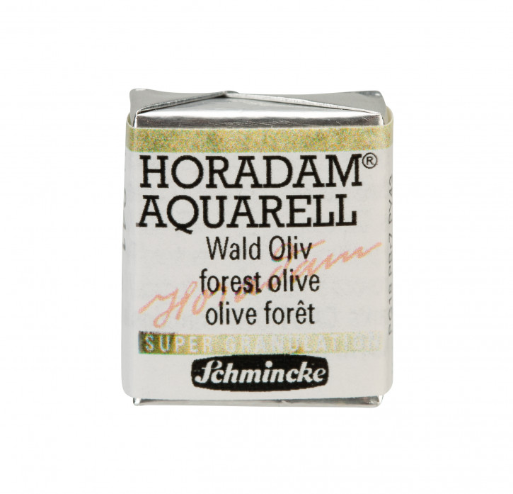 SCHMINCKE HORADAM® Granulierend, Feinste Künstler-Aquarellfarben, Wald Oliv 941, 1/2 Näpfchen