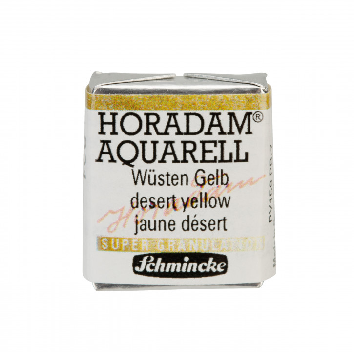 SCHMINCKE HORADAM® Granulierend, Feinste Künstler-Aquarellfarben, Wüste Gelb 921, 1/2 Näpfchen