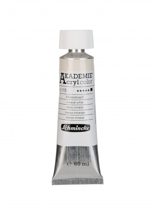 AKADEMIE Acryl Color 60ml Tube, Mineralweiß