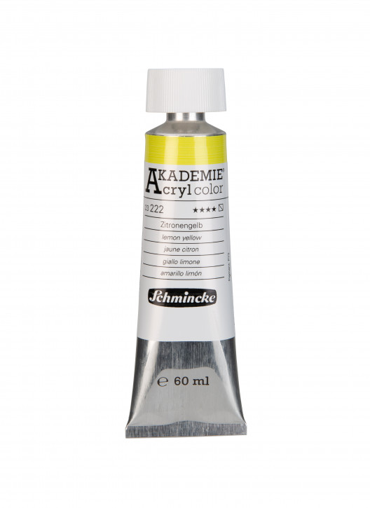 AKADEMIE Acryl Color 60ml Tube, Zitronengelb