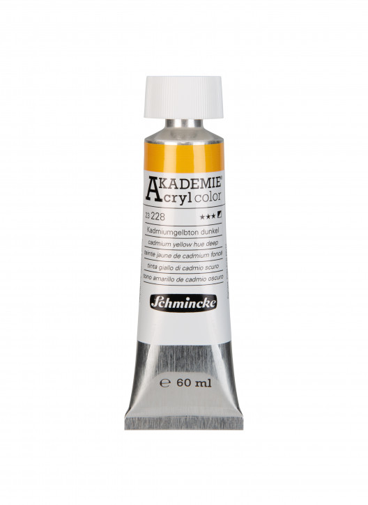 AKADEMIE Acryl Color 60ml Tube, Kadmiumgelb dunkel