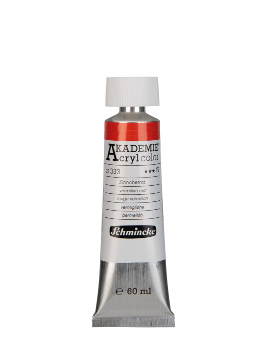 AKADEMIE Acryl Color 60ml Tube, Zinnoberrot