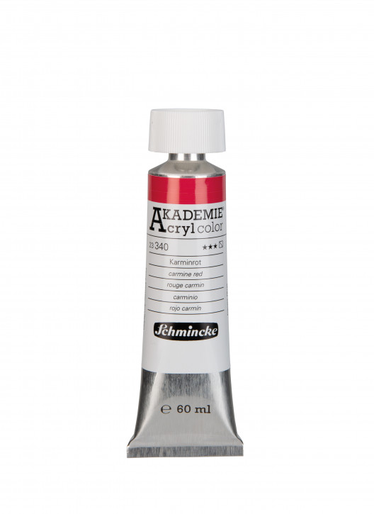 AKADEMIE Acryl Color 60ml Tube, Karminrot