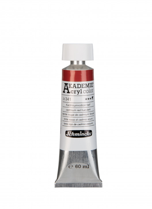 AKADEMIE Acryl Color 60ml Tube, Kadmiumrot tief