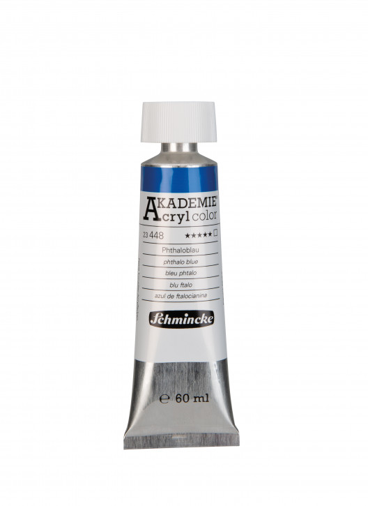 AKADEMIE Acryl Color 60ml Tube, Phthaloblau
