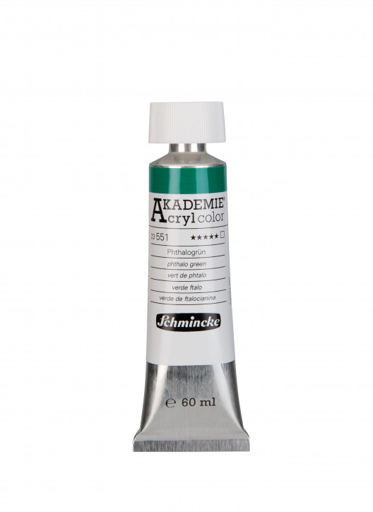 AKADEMIE Acryl Color 60ml Tube, Phthalogrün