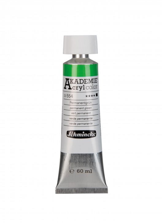 AKADEMIE Acryl Color 60ml Tube, Permanentgrün