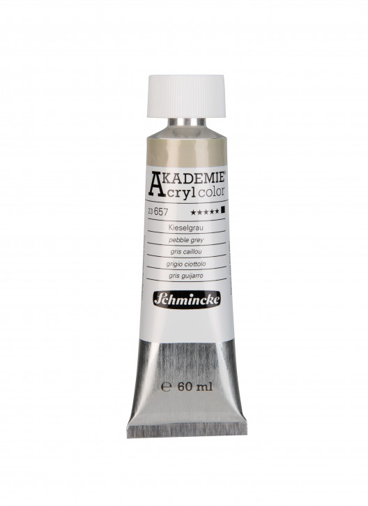 AKADEMIE Acryl Color 60ml Tube, Kieselgrau