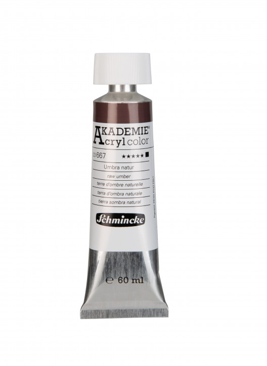 AKADEMIE Acryl Color 60ml Tube, Umbra Natur