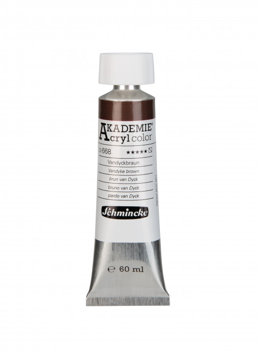 AKADEMIE Acryl Color 60ml Tube, Vandyckbraun