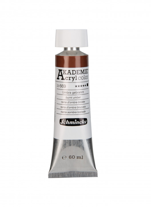 AKADEMIE Acryl Color 60ml Tube, Umbra gebrannt