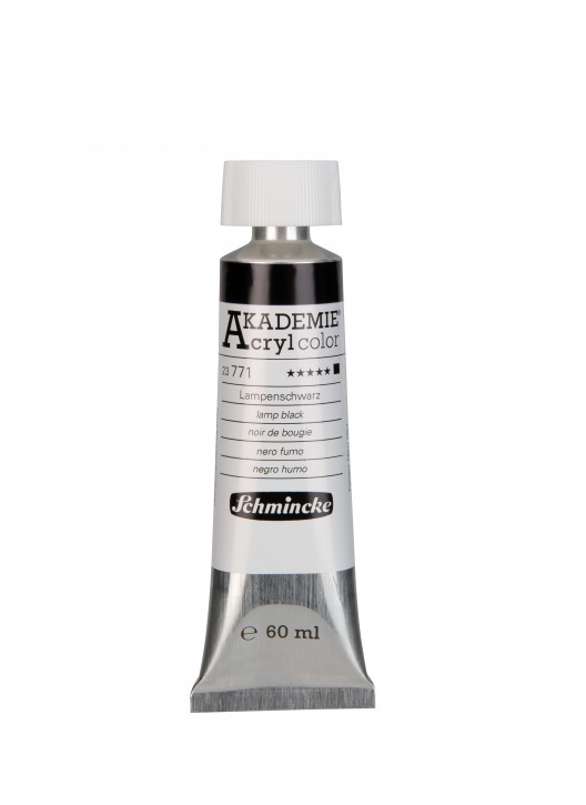 AKADEMIE Acryl Color 60ml Tube, Lampenschwarz