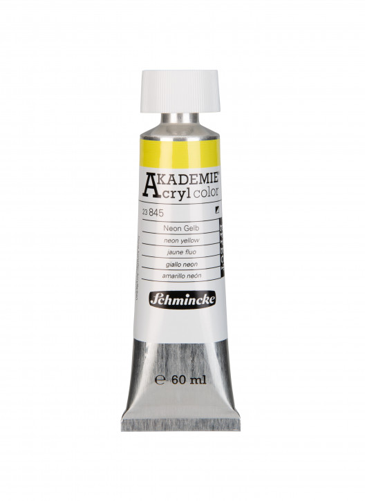 AKADEMIE Acryl Color 60ml Tube-Neon Gelb
