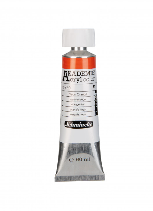 AKADEMIE Acryl Color 60ml Tube-Neon Orange