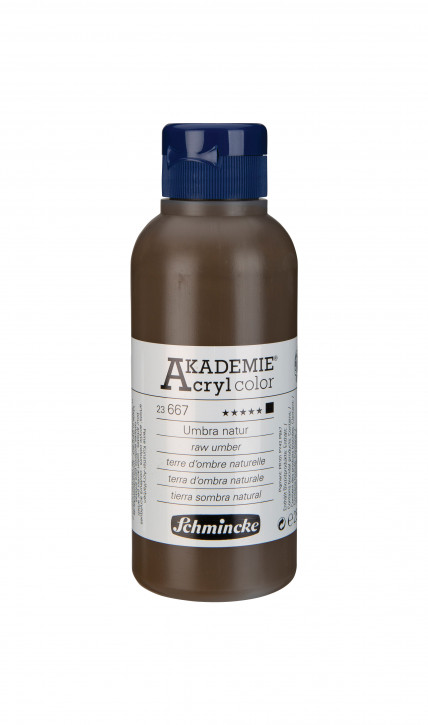 AKADEMIE Acryl Color 250ml Tube-Umbra Natur