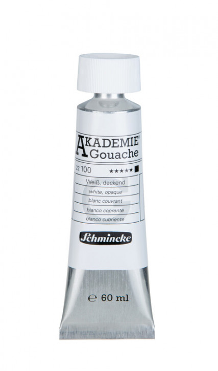 AKADEMIE® Gouache, weiß deckend Tube 60 ml, Sorte 22