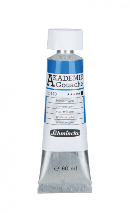 AKADEMIE® Gouache, Primär Cyan Tube 60 ml, Sorte 22