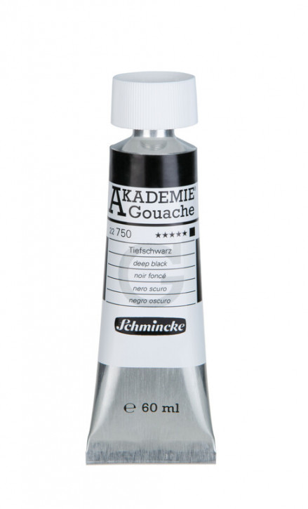 AKADEMIE® Gouache, Tiefschwarz Tube 60 ml, Sorte 22