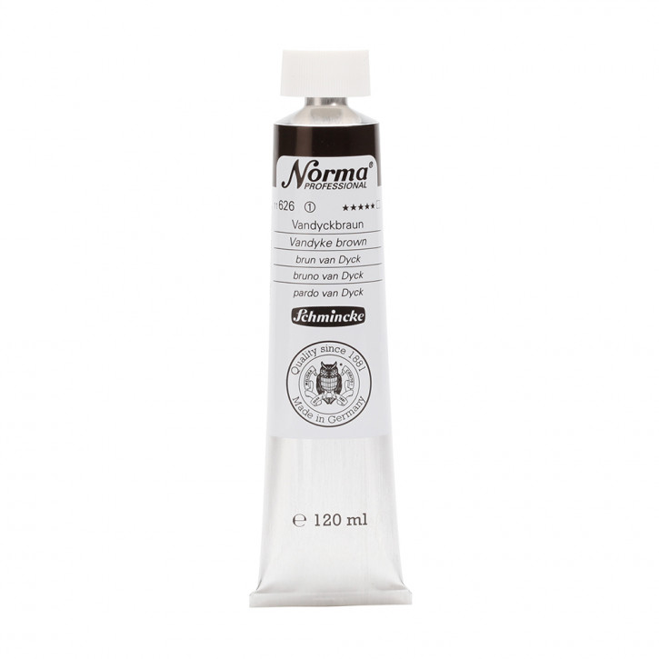 Schmincke Norma Professional, 120 ml, Vandykbraun