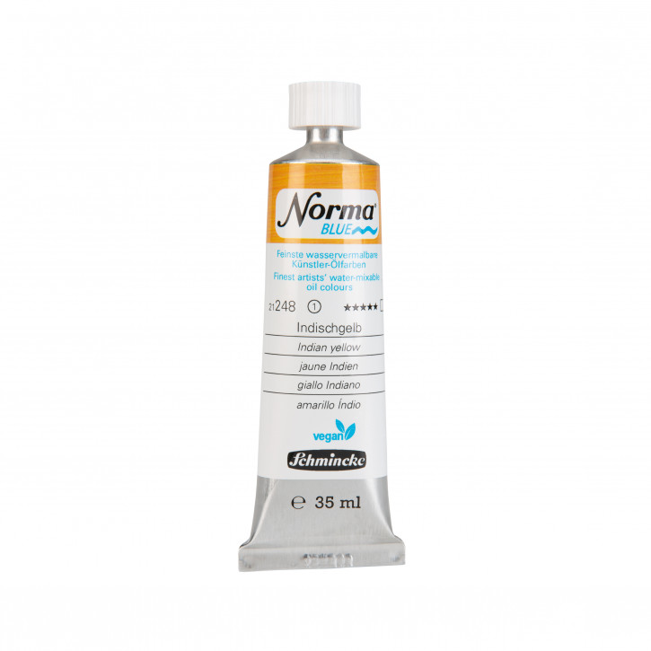 Schmincke, Norma Blue 35ml, Indischgelb, Feinste Wasservermalbare Ölfarbe