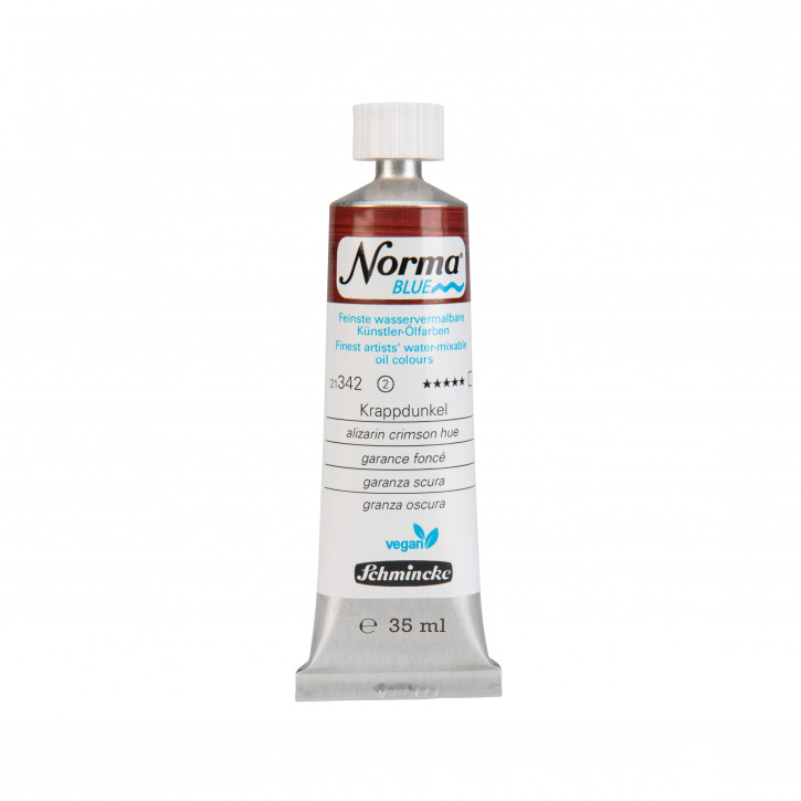 Schmincke, Norma Blue 35ml, Krappdunkel, Feinste Wasservermalbare Ölfarbe