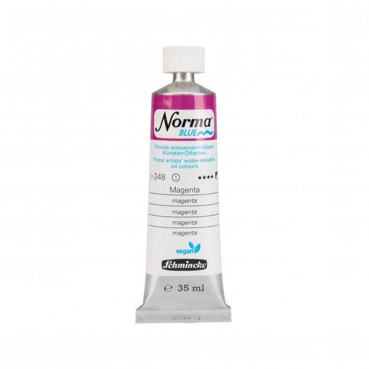 Schmincke, Norma Blue 35ml, Magenta, Feinste Wasservermalbare Ölfarbe