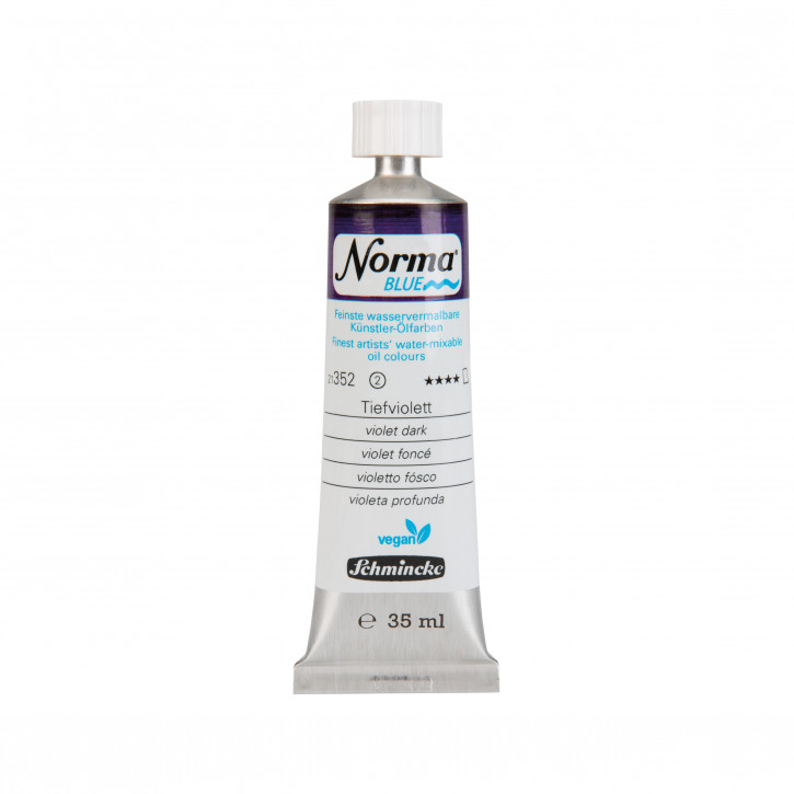 Schmincke, Norma Blue 35ml, Tiefviolett, Feinste Wasservermalbare Ölfarbe