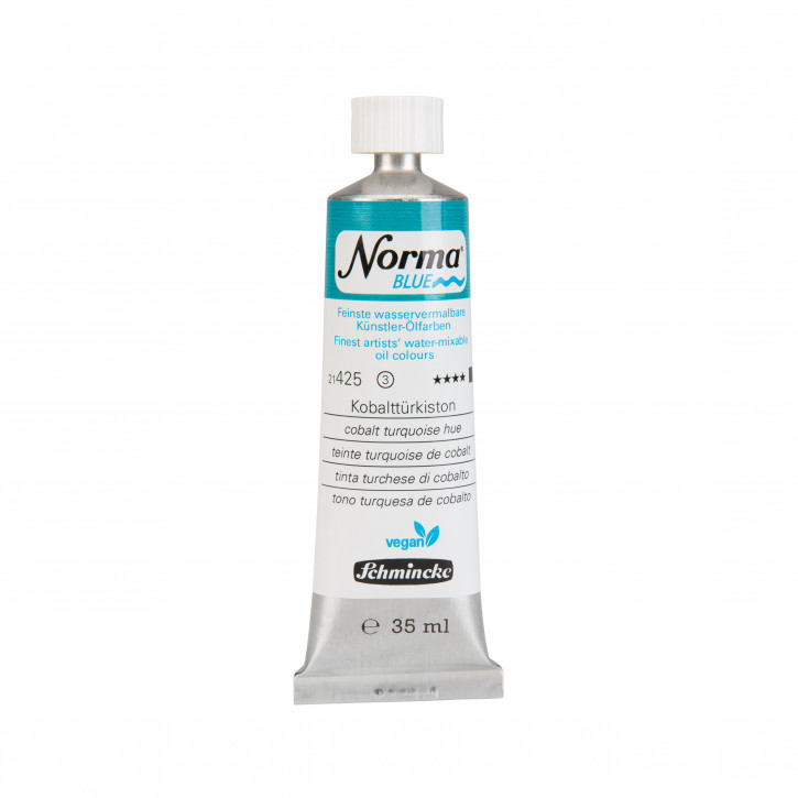 Schmincke, Norma Blue 35ml, Kobalttürkiston, Feinste Wasservermalbare Ölfarbe