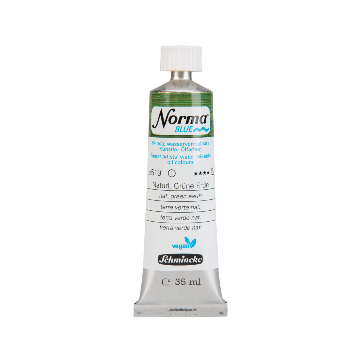 Schmincke, Norma Blue 35ml, Natürl. Grüne Erde , Feinste Wasservermalbare Ölfarbe
