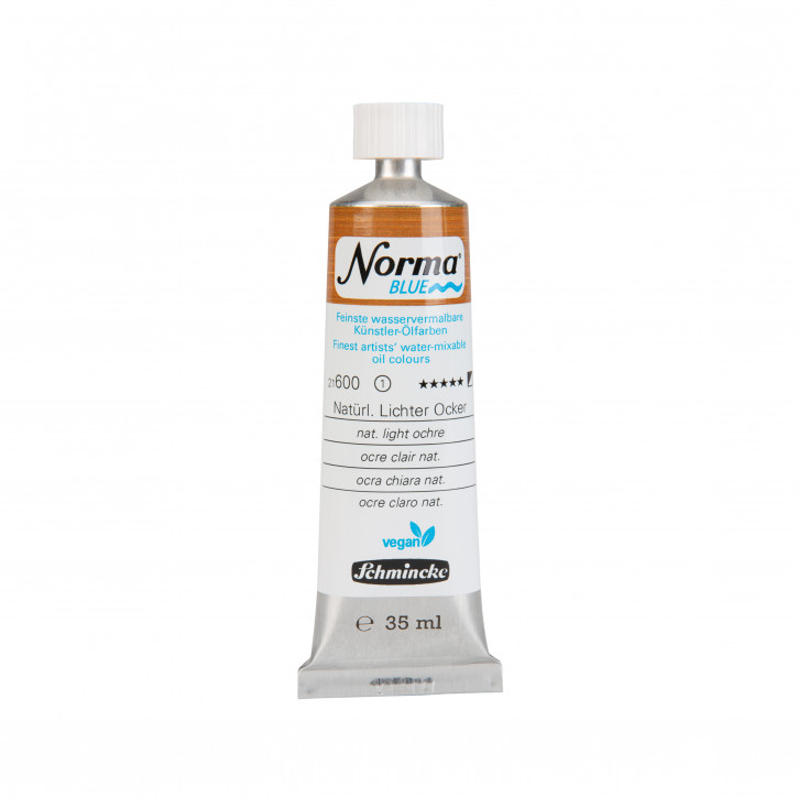 Schmincke, Norma Blue 35ml, Natürl. Lichter Ocker , Feinste Wasservermalbare Ölfarbe
