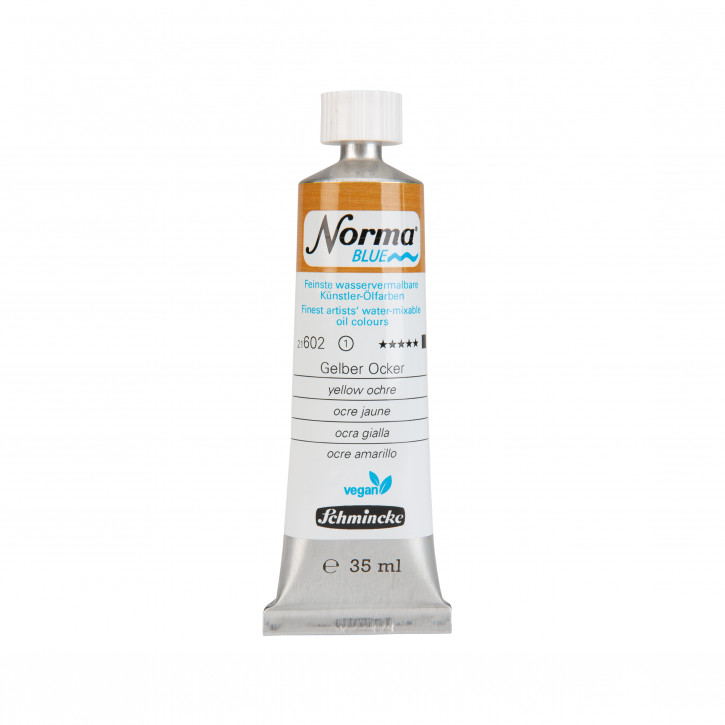 Schmincke, Norma Blue 35ml, Gelber Ocker , Feinste Wasservermalbare Ölfarbe